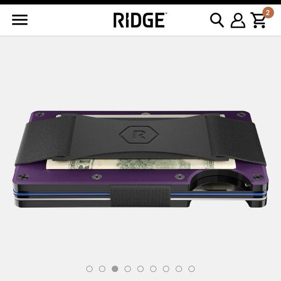 Ridge Wallet-Alaska Twilight w/Cash Strap~NEW*IN BOX*USA-Retail $95 - Picture 4 of 11